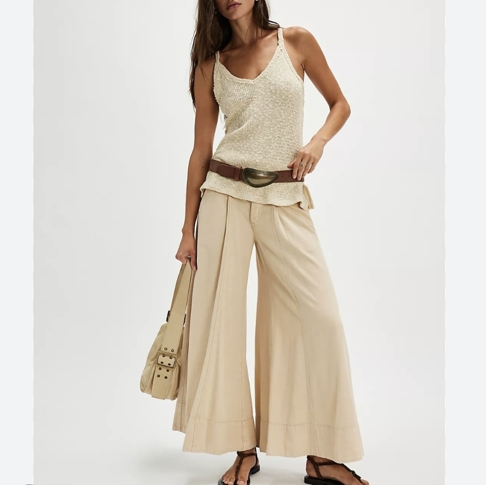 Free People NWOT Don't Go Top sz XS Textured Cream Knit​​​ - Picture 5 of 14
